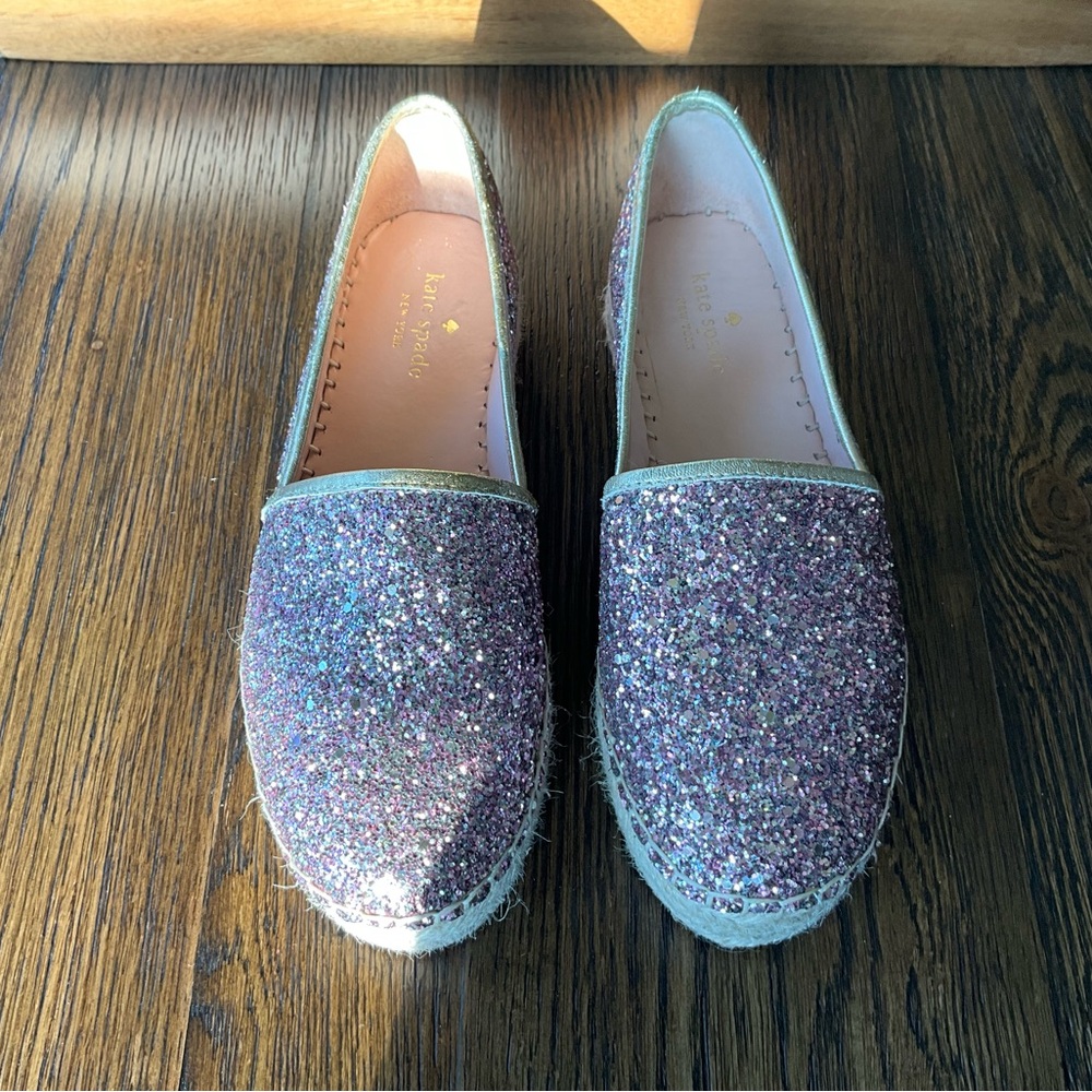 Price Drop 🎉Kate Spade Glitter Espadrille’s - Picture 3 of 9